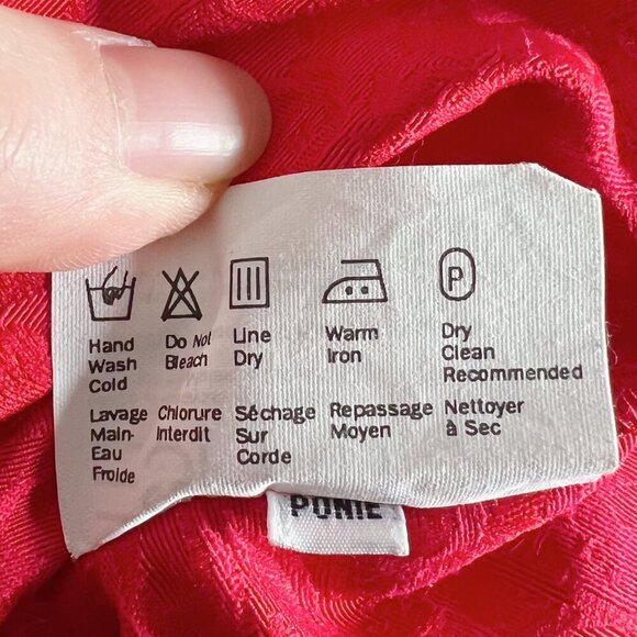 Vintage 90s Espirit Red Floral Print Mini Cocktail Dress Women's Size 13/14 - Picture 8 of 9